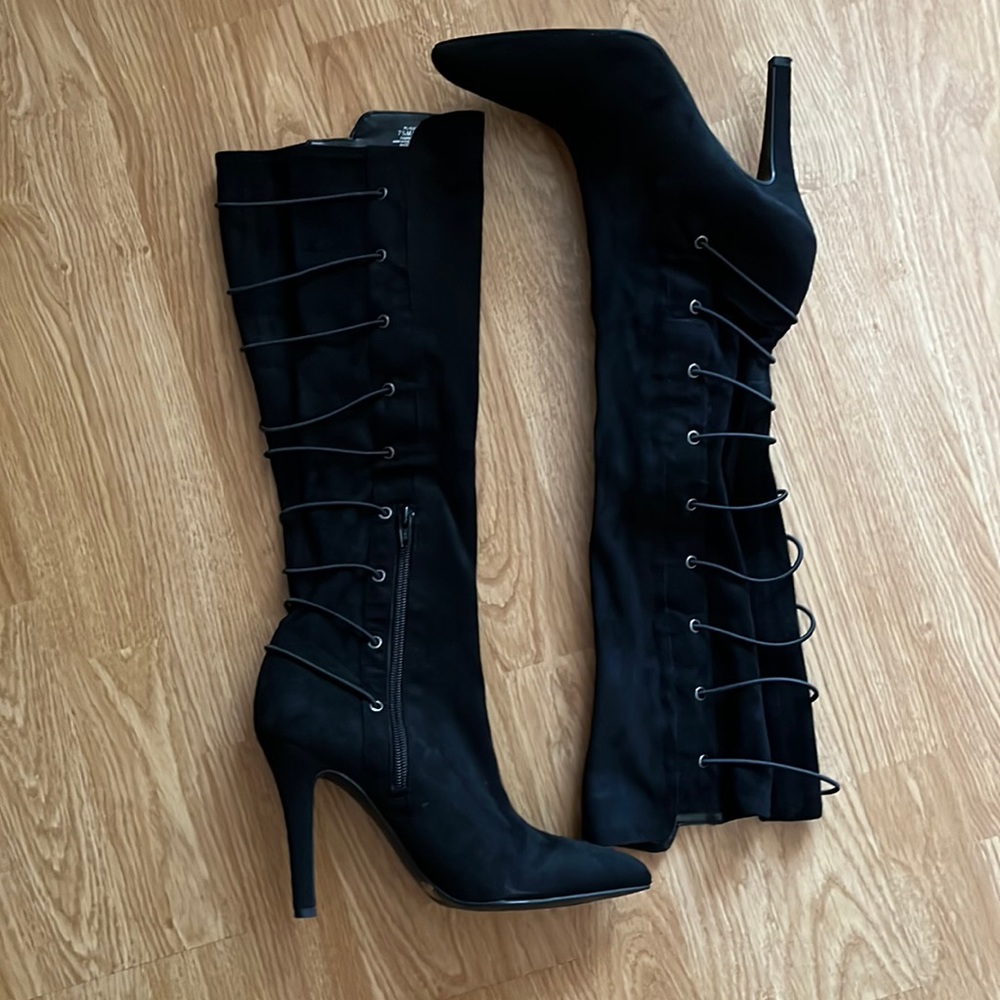 BCBG Paris Knee High Black Boots